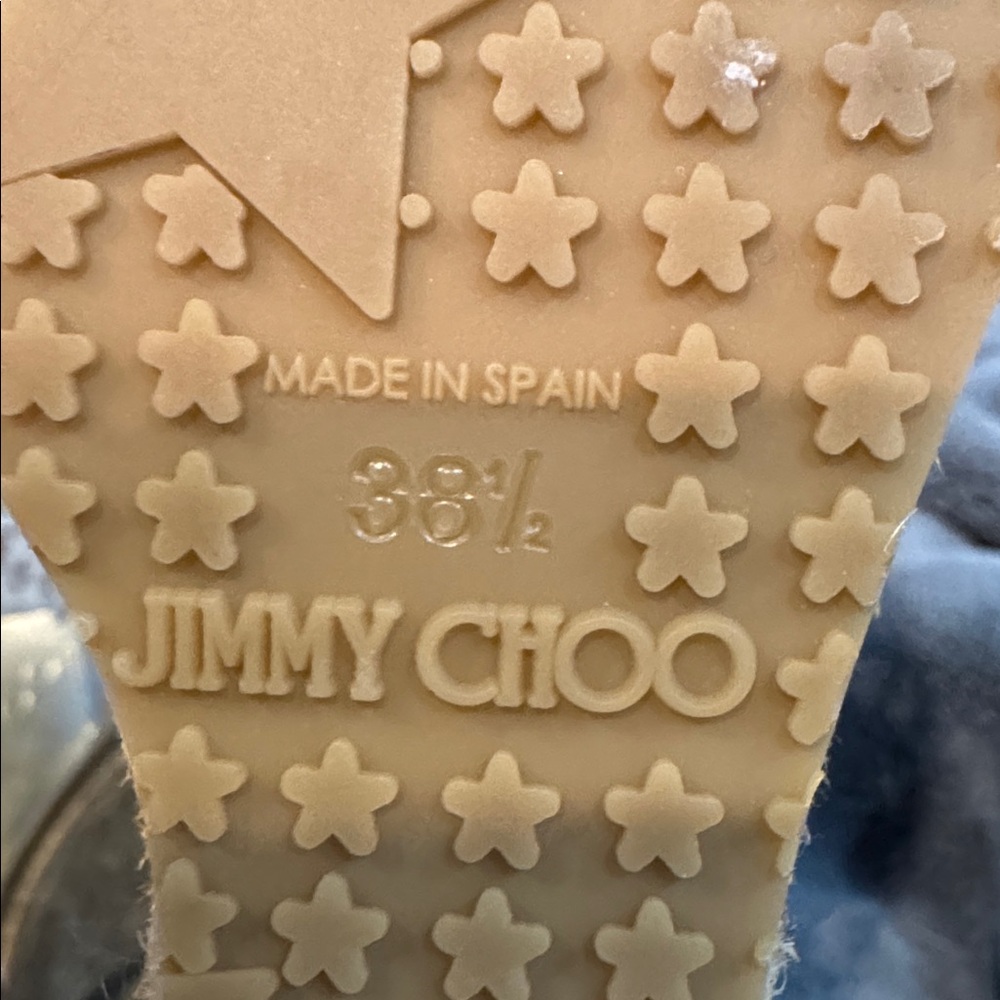 Jimmy Choo Beige Snake-Print Espadrille Wedge Sandals - Picture 5 of 5
